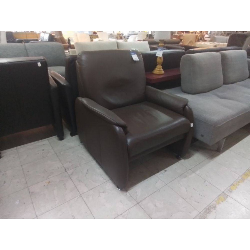 FAUTEUIL CUIR TAUPE