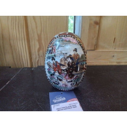OEUF PORCELAINE PEINT DÉCOR...