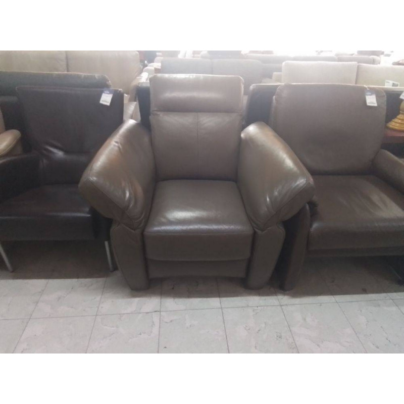 FAUTEUIL CLUB CUIR BRUN 1103