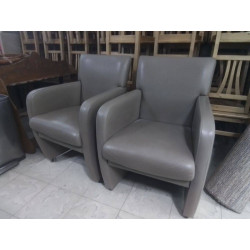 SIEGE SIMILI CUIR GRIS LA...