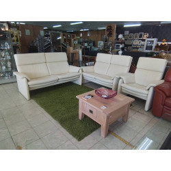 1122 SALON CUIR BEIGE CLAIR...
