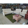 1122 SALON CUIR BEIGE CLAIR 3+2+1 ERPO INTERNATIONAL