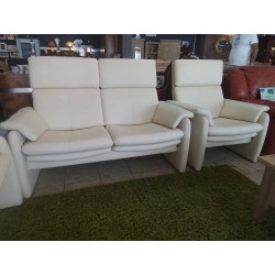 1122 SALON CUIR BEIGE CLAIR 3+2+1 ERPO INTERNATIONAL