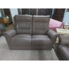 1115 SALON 3+2 CUIR DE BUFFLE TAUPE (TACHE)