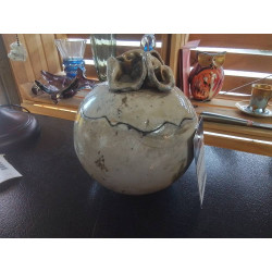 RÉCIPIENT BOULE GRÈS D\'ART