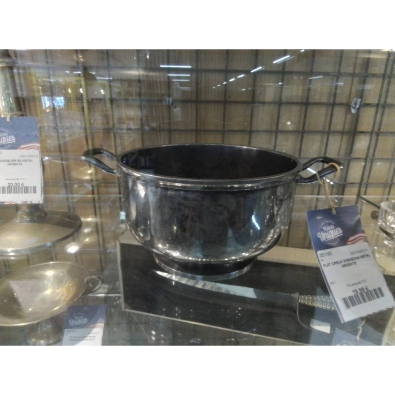 PLAT CREUX WISKEMAN METAL ARGENTE