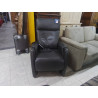 FAUTEUIL RELAX ELECTRIQUE CUIR GRIS FONCE 