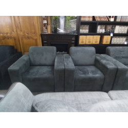 SALON 3+1+1 TISSU GRIS 