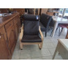 FAUTEUIL IKEA POANG CUIR BRUN