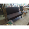 BANQUETTE 2 PLACES TISSU GRIS 