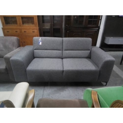 CANAPE 2 PLACES TISSU GRIS...