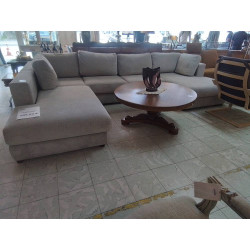 SALON D\'ANGLE TISSU BEIGE