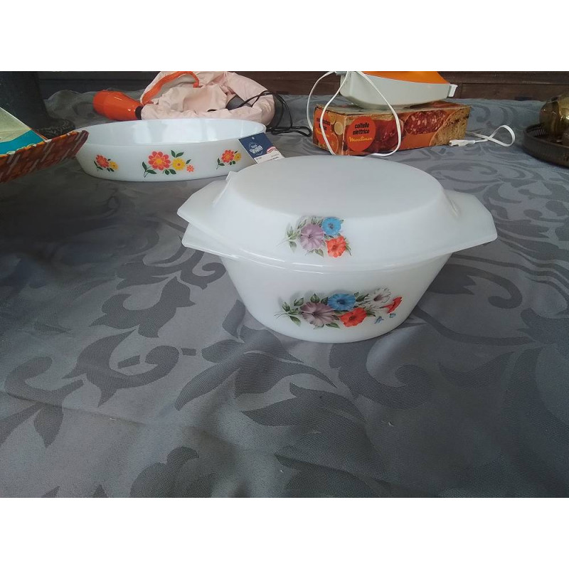 PLAT & COUVERCLE VINTAGE ARCOPAL FRANCE
