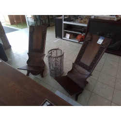 CHAISES AFRICAINES BOIS...