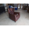 FAUTEUIL RELAX MANUEL CUIR BRUN NATUZZI