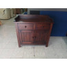BUFFET BAS EN PIN TEINTE 2 PORTES 2 TIROIRS 