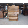 ETAGERE EN PICHPIN 2 TIROIRS 100X32X154