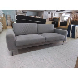 CANAPE 2 PLACES TISSU GRIS 