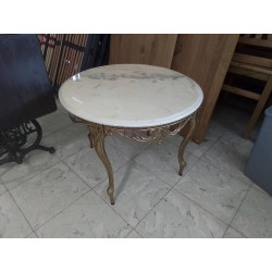TABLE BASSE RONDE LAITON ET...
