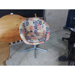FAUTEUIL PIVOTANT TISSU COLORE