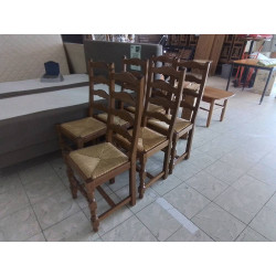 SERIE DE 6 CHAISES HETRE...