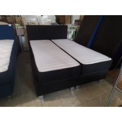 BOXSPRING 140X200 TISSU NOIR 