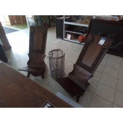 CHAISES AFRICAINES BOIS...