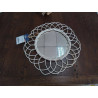 MIROIR VINTAGE OSIER ROND 42CM