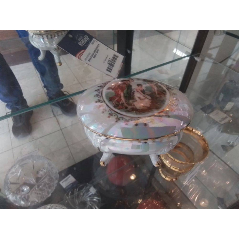 BONBONNIÈRE PORCELAINE EFFET NACRÉ