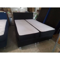 BOXSPRING 140X200 TISSU NOIR 