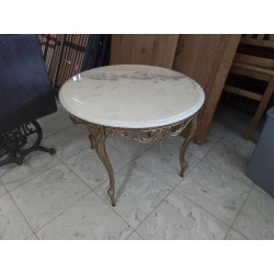 TABLE BASSE RONDE LAITON ET...