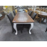 SERIE DE 4 CHAISES SIMILI CUIR BRUN