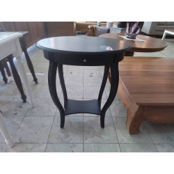 SELLETTE OVALE NOIRE 1 TIROIR 