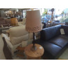 LAMPE DE SALON PIED NOIR & CHROME