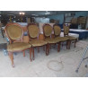 SERIE DE 5 CHAISES MEDAILLON 
