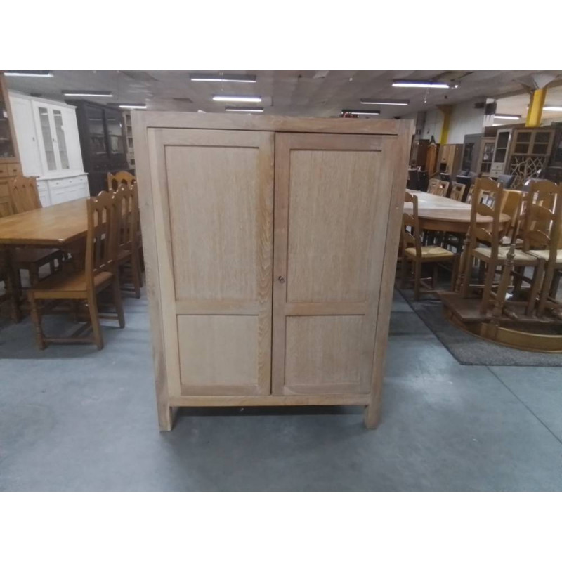 MEUBLE DE RANGEMENT CHENE CLAIR 2 PORTES 112X56X150