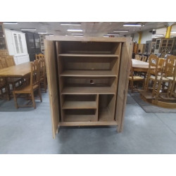 MEUBLE DE RANGEMENT CHENE CLAIR 2 PORTES 112X56X150