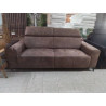 CANAPE 2 PLACES XOON TISSU BRUN TETIERES REGLABLES