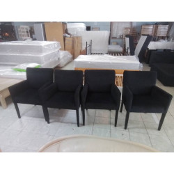 SERIE DE 4 FAUTEUILS TISSU...
