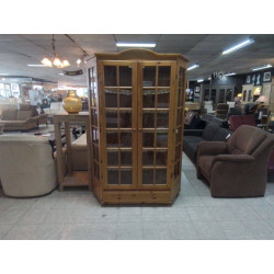 VITRINE 2 PORTES EN PIN...