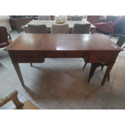 BUREAU 3 TIROIRS PIN TEINTE