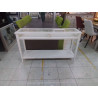 CONSOLE BLANCHE DESSUS VITRE