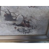 HUILE SUR TOILE PAYSAGE HIVERNAL SIGNE BOIGELOT 1910