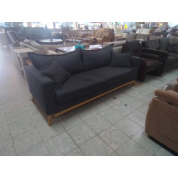 CANAPE CONVERTIBLE TISSU GRIS