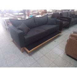 CANAPE CONVERTIBLE TISSU GRIS