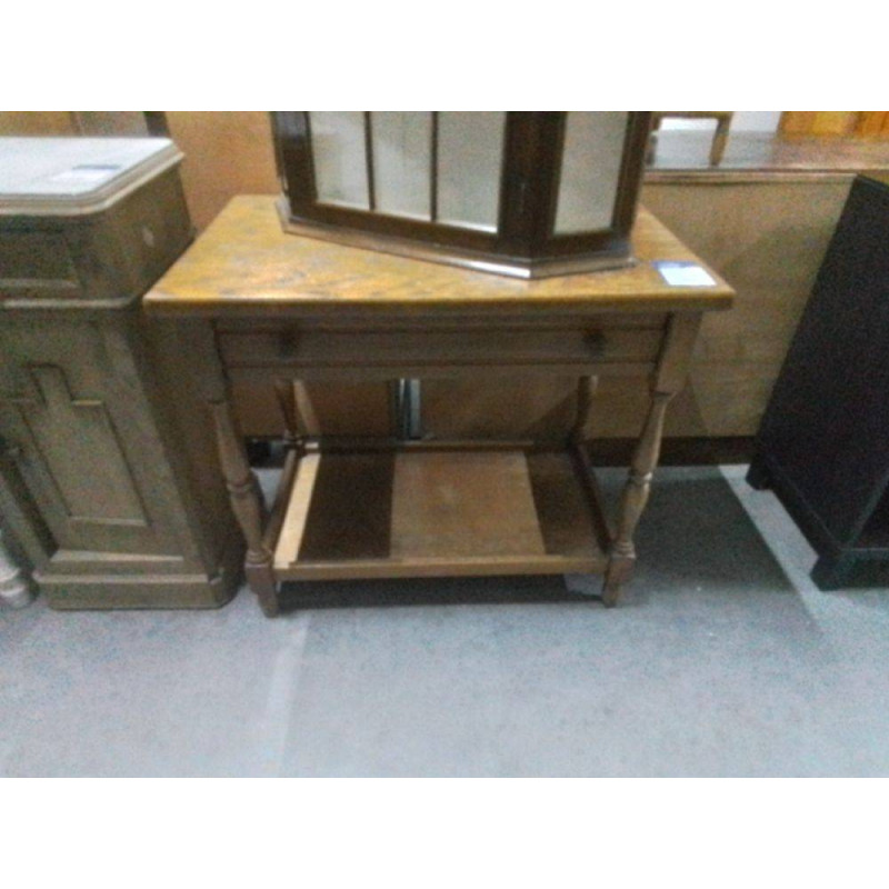 TABLE D\'APPOINT PLACAGE CHÊNE 1 TIROIR