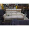 CANAPE 3 PLACES CUIR CREME 2 RELAX 1213