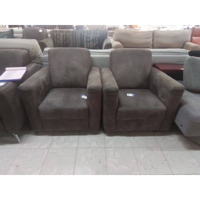 FAUTEUIL CLUB SUR ROULETTES TISSU GRIS