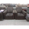 FAUTEUIL CLUB SUR ROULETTES TISSU GRIS