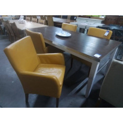 SERIE DE 4 FAUTEUILS CUIR...